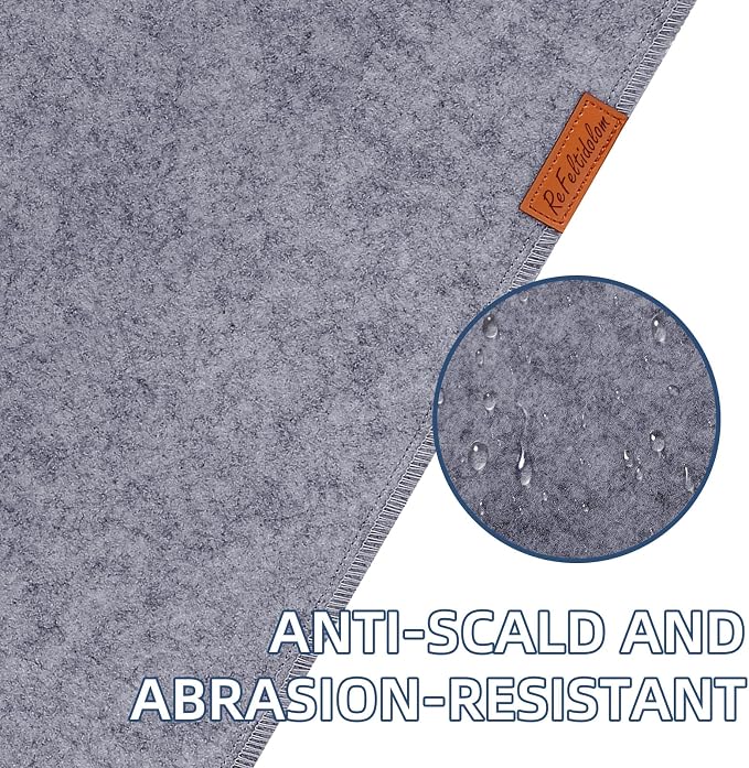 Large Felt Desk Protective Pad, 100X40cm/40''X16'' Non-Slip Felt Desk Mat Extended Gaming Mouse Pad Large Desk Pad Protector for Keyboard, Computer, Mouse, Laptop (Grey)