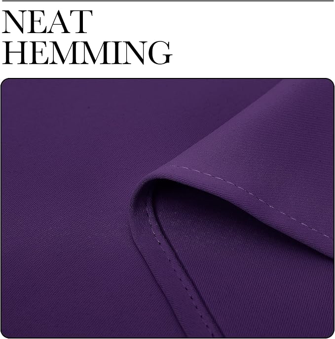 NICETOWN Royal Purple Blackout Curtains 120 inches Length for Living Room, 2 Panels, 55" Wide, Thermal Insulated Long Drapes for Large Window