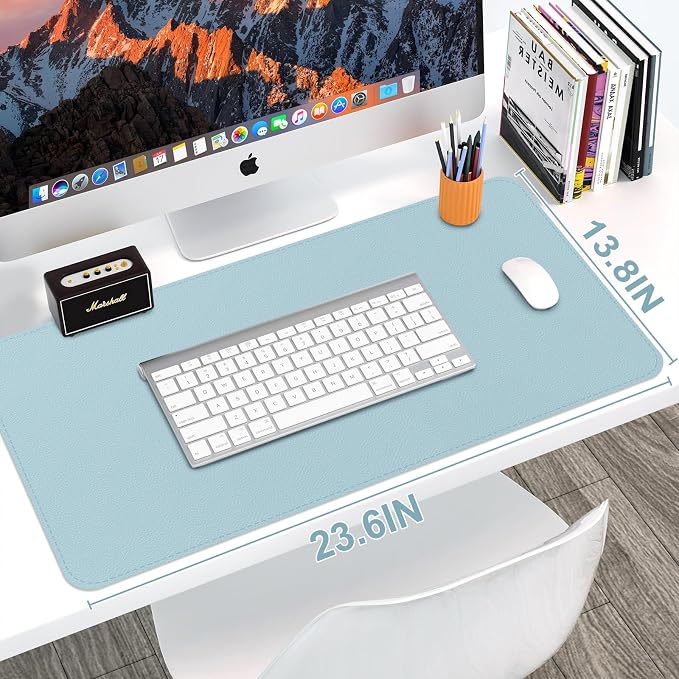 Leather Desk Mat, Desk Pad for Keyboard and Mouse Large Mouse Pads for Desk | Waterproof Desk Mat, Desk Matt for Desktop, Laptop Blotter, Keyboard Pad, Large Mouse Pad, Desk Essentials