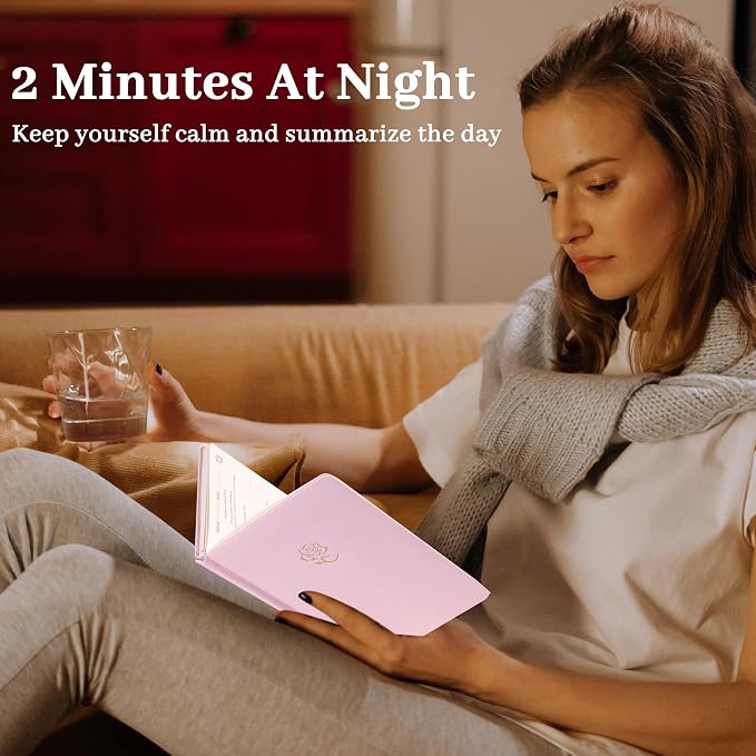 Yoment Gratitude Journal for Women Self Care Journal for More Happiness with Prompts for Mindfulness, Mental Health, Productivity & Self Care, 5 Minute Reflection for Positivity and Gratitude, Pink