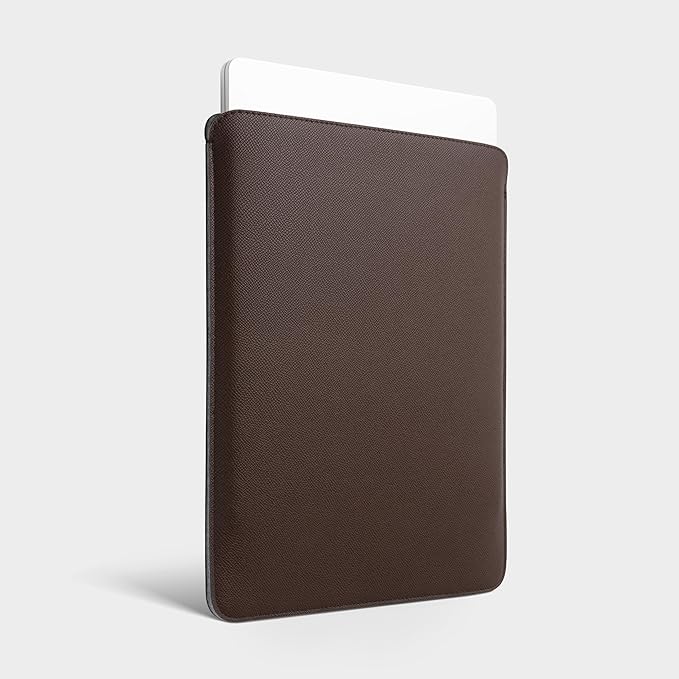 Comfyable Laptop Sleeve 14 Inch Precisely Compatible with MacBook Pro M5 M4 M3 M2 Pro/Max 2026-2021, Faux Leather Cover Case, 14 in, Coffee