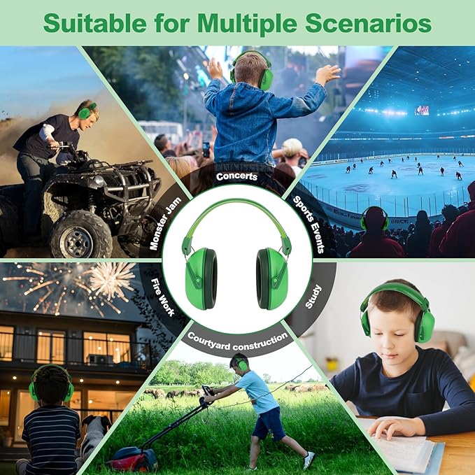 Noise Cancelling Headphones for Kids, Kids Ear Protection 28dB SNR Noise Reduction Ear Muffs for 3-16 Years Toddler/Children, Hearing Protection For Monster Jam, Concerts, Fireworks