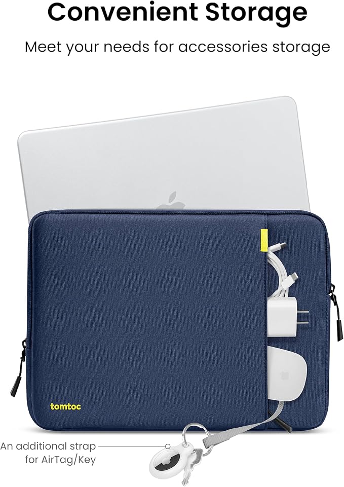 tomtoc 360° Protective Laptop Sleeve Designed for 13-inch New MacBook Neo A3404 (2026) A18 Pro Chip, Water-Resistant Shockproof Computer Case Bag Fits 12-13 Inch Surface Pro Copilot+ PC