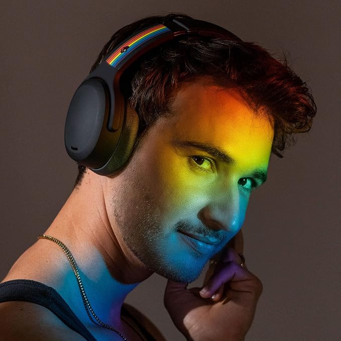 Skullcandy Crusher ANC 2 Wireless Over-Ear Bluetooth Headphones with Multi-Sensory Bass, Active Noise Cancelling, Up to 60 Hours Battery, Microphone for iPhone Android - All Love 2026