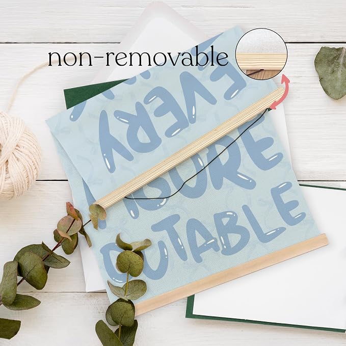YQDEJ Blue Bow Everything Is Figureoutable Inspirational Wall Art Poster Hanger Frame, Blue Bow Positive Affirmations Wall Decor, Motivational Wall Art for Home Office Classroom, 12x16 Inch