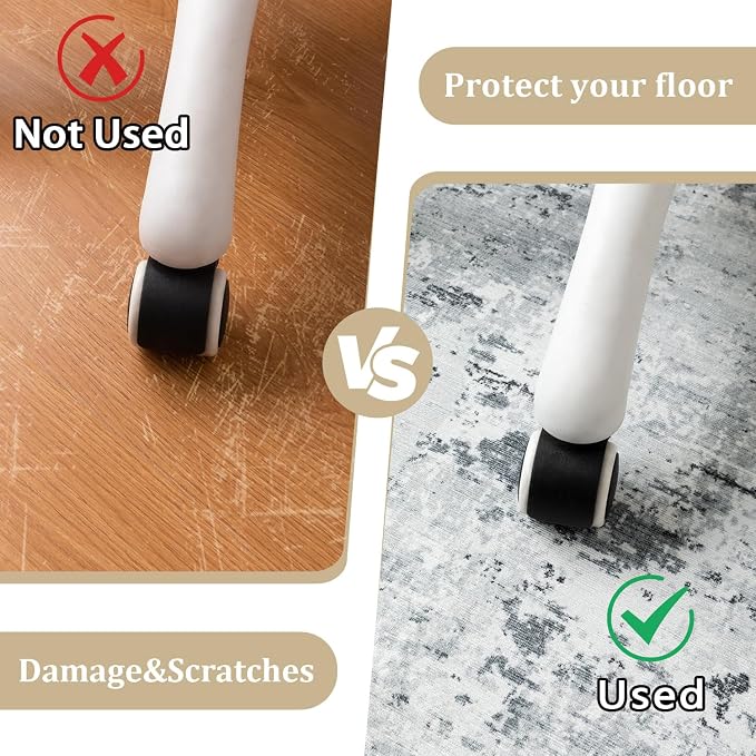chakme Office Chair Mat for Hardwood Floor, 48"x36" Easy Glide Computer Desk Mat Protector for Rolling Chair Under Desk Rug Nonslip Backing, Machine Wash, (Boho)
