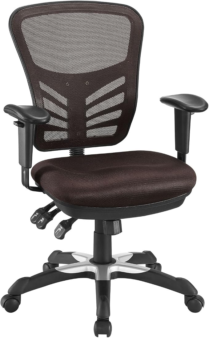 Modway Articulate Ergonomic Mesh Office Chair in Brown