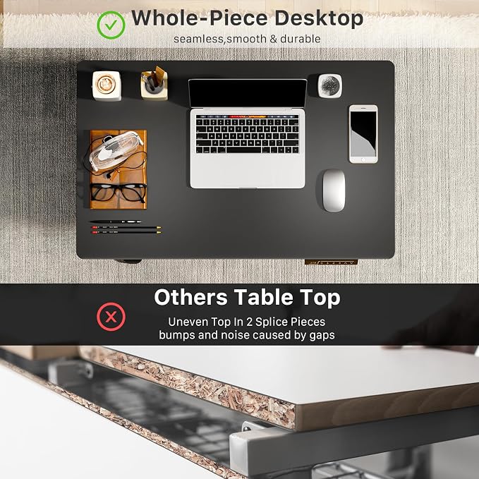 JOY worker Mini Electric Standing Desk, 31.5" Whole Piece Height Adjustable | 31.5" x 20" Black Small Stand Up Desk with Memory Controller, Compact Computer Workstation for Home Office School Walking Pad
