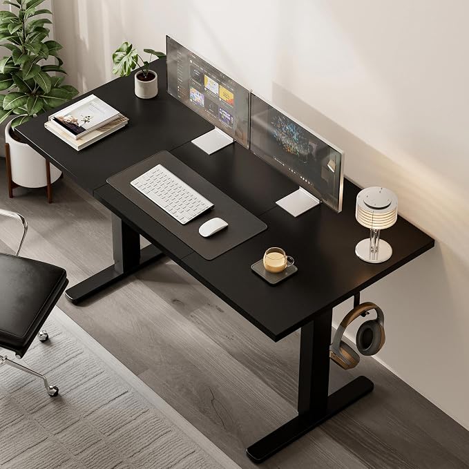 Acrolix Electric Standing Desk, Height Adjustable Home Office Desk with Memory Presets & Cable Management,Black Sit Stand Desk for Work from Home, Ergonomic Computer Desk (48" x 24")