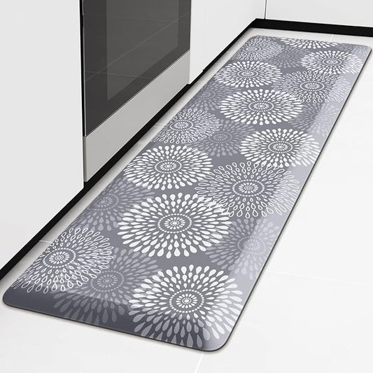 LuxStep Kitchen Mat Waterproof Kitchen Rugs for Floor Cushioned Anti-Fatigue Mat Non-Slip Standing Desk Mat Comfort Floor Mats for House Sink Office 17.3" x 60"-4/5 Inch Grey