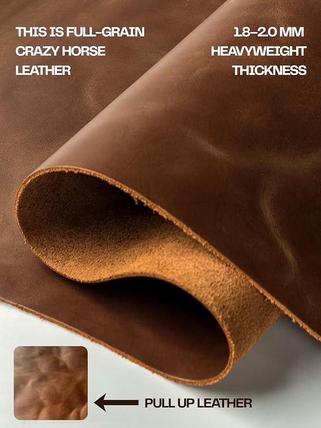 Genuine Leather Desk Pad, Office Desk Mat, Large Desk Blotter, Desk Protector, and Mouse Pad – 31.5" x 15.75" (1.8-2.0 mm) Luggage, Waterproof, Premium Quality for Desk Surface Protection and Comfort