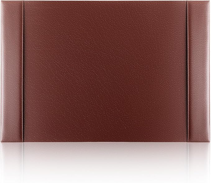 26.5 x 17.3 Inch Leather Desk Pad Protector with Side Rails, Executive Office Desk Mat for Home Workspace, Writing Surface, Mouse & Keyboard Pad, Elegant Gift for Men Dad Husband(Brown)