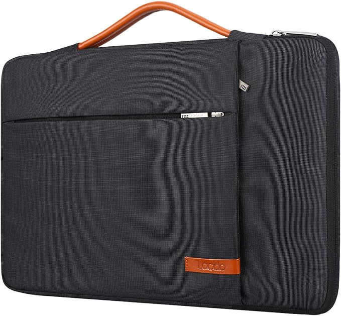 Lacdo 360° Protective Laptop Sleeve Case for 15 inch New MacBook Air M5/A3448 (2026), M4 A3241 2025, M3 A3114, M2 A2941 2024-2023, 15 inch MacBook Pro A1990 A1707, Computer Bag, Water-Resistant, Black