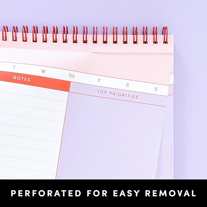 PAPERAGE To Do List Notepad, Daily To Do List Notebook, 60 Double-sided Tear-off Sheets, 1 Pack, 6.5" x 9.5", Undated Daily Planner Checklist for Office, School or Home (Black/White)