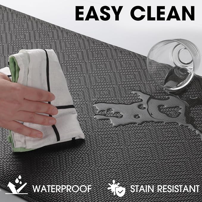 Mattitude Kitchen Mat Cushioned Anti-Fatigue Floor Mat Water Resistant Non-Slip Mats and Rugs Standing and Comfort Desk Mats for House Sink Office Laundry (Dark Grey, 17.3"x39")
