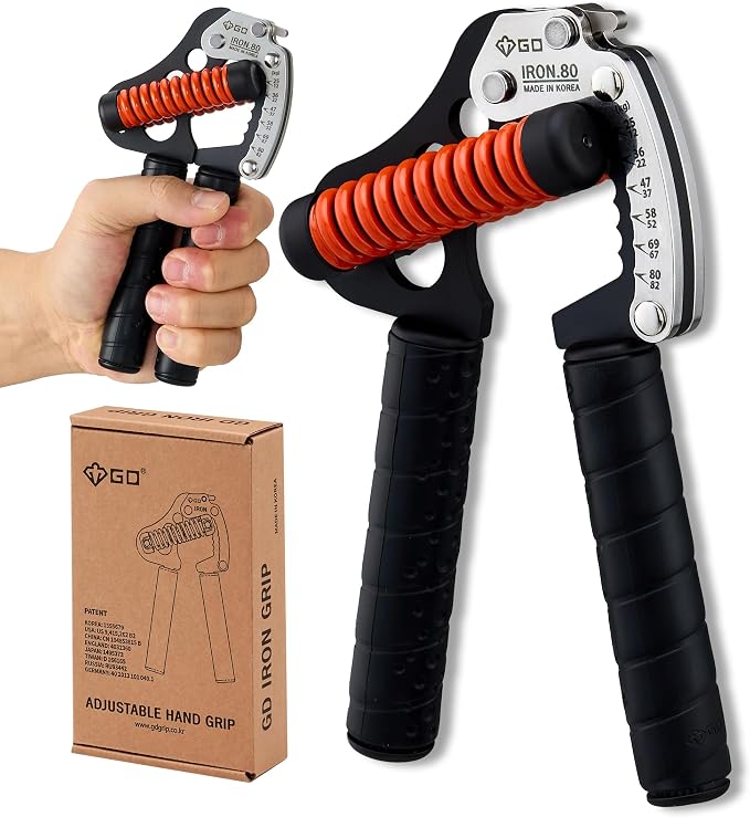 GD IRON GRIP Grip Strength Trainer Adjustable Hand Gripper Strengthener Hand Grip Exerciser Wrist Strengtheners Silent & Durable – Forearm, Finger & Hand Strength Training for Athletes, Climbers & Rehabilitation