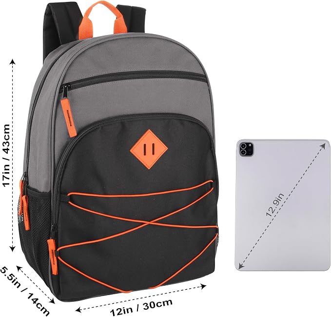 Trail maker Kids Backpacks with School Supplies for Boys, Girls, 30 Piece Back to School Supplies Set with 17" Bungee Backpack