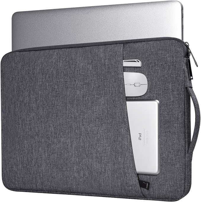 15.6 Inch Laptop Sleeve for Dell Inspiron 15, HP Pavilion, Acer Aspire/Chromebook, ASUS VivoBook Go, HP Lenovo Samsung Laptop Notebook Case, Space Grey