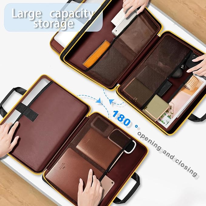 ZINZ Slim Expandable Laptop Case 15.6 Inch Sleeve Upgraded Protective Durable Recycled Carrying Case Compatible with MacBook 15" & 16" and Most 15" 15.6" 16" Notebook,BK01YL01