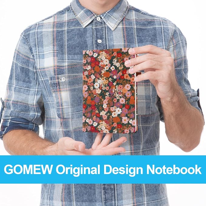 Dotted Journal Notebook A5, Dot Grid Bullet Journal for Women, 160 Pages with 100gsm Thick Paper for Journaling, Planning, Habit Tracking & Notes, Gift for Women, Night Floral