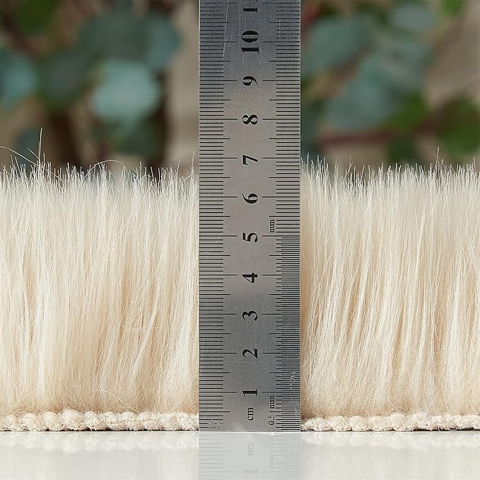 EasyJoy Ultra Soft Fluffy Shaggy Area Rug Faux Fur Rug Chair Cover Seat Pad Fuzzy Area Rug for Bedroom Floor Sofa Living Room (4 x 6 ft Rectangle, Beige)