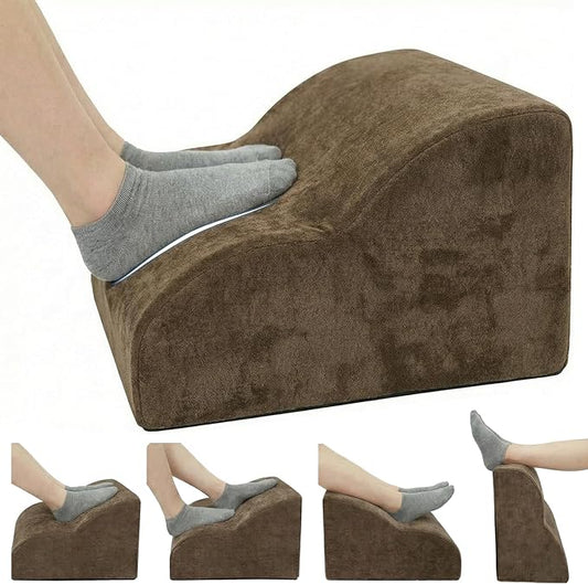 Foot Rest for Under Desk at Work, Ergonomic Foot Rest Under Desk, Desk Foot Rest&Foot Stool Under Desk with Removable Washable Cover,Footrest for Under Desk Office Chair/Gaming Chair/Sofa, Brown