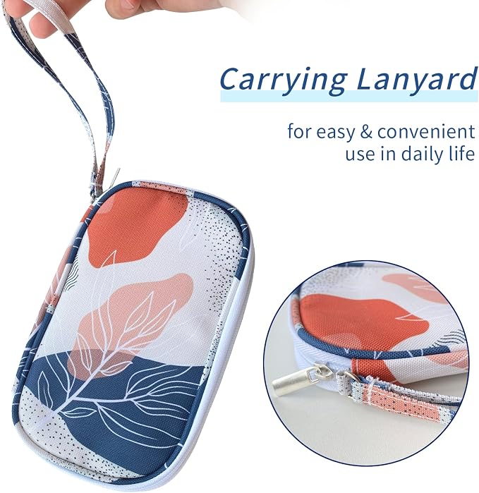 Electronics Organizer Travel Case, Cable Organizer Travel Essentials Tech Pouch,Suitable for Charger, Cable, Phone，Flash Drive,Desert leaf