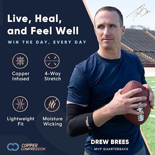 Copper Compression Advanced Wrist Brace - Copper Infused Adjustable Orthopedic Support Splint for Pain, Carpal Tunnel, Arthritis, Tennis Elbow, Tendinitis, RSI, Ganglion Cyst for Men Women Right S/M