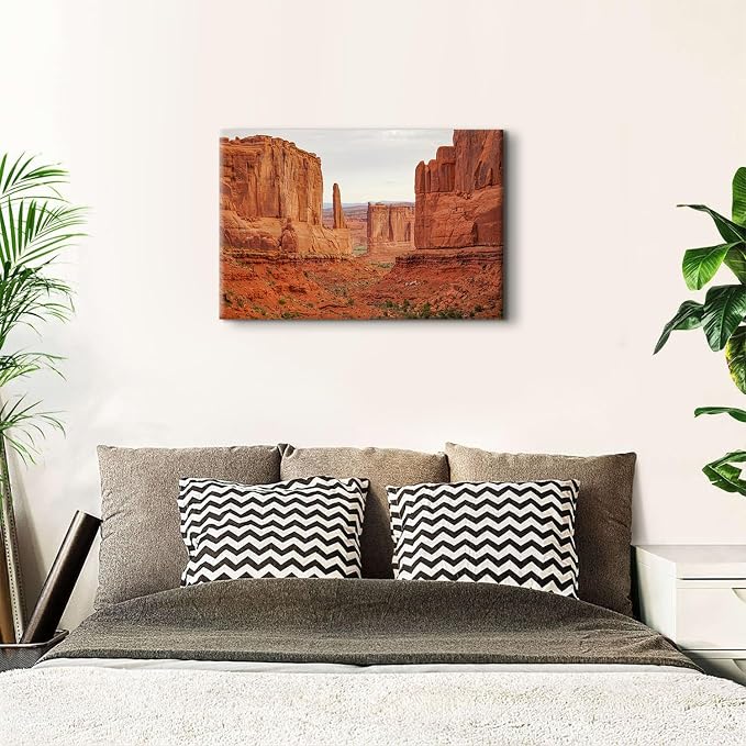 Vintage Rock Mountain Landscape Wall Art Western Pictures Wall Decor Nature National Park Photograph Canvas Prints Grand Canyon Posters Modern Artwork for Living Room Bedroom Home Decoration 24x36"