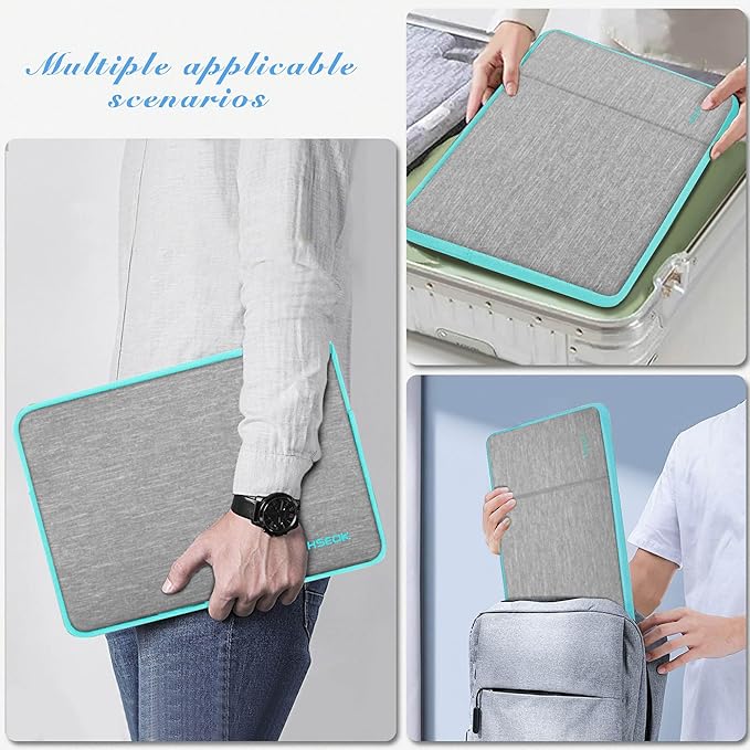 Hseok Laptop Case 13.3 Inch Sleeve Recycled Water Resistant Cover for MacBook Pro 14" M4 M3 M2 M1 and All Model 13.3" Mac Air/Pro, XPS 13 14 and Most Popular 13"-14" Notebooks,L02G02