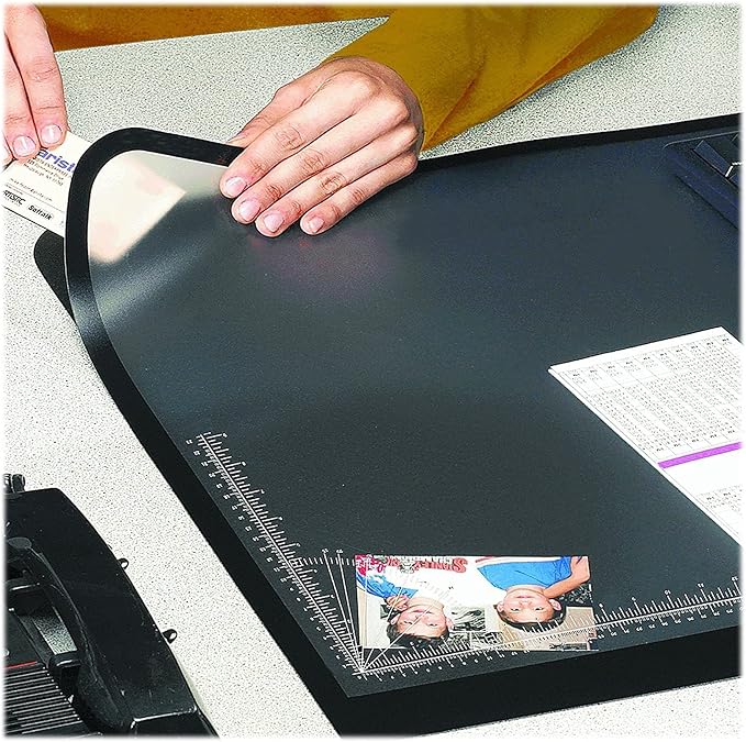 Artistic 41200 Office Products 20" x 31" Logo Pad Lift-top Desktop Organizer Desk Mat, Black/Clear