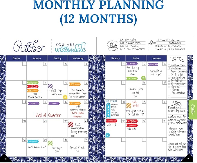 Carson Dellosa Sparkle and Shine Teacher Planner 2026-2027, Undated Holographic 8" x 11" Lesson Plan Book, Stickers, Class Schedule, Weekly Calendar School Supplies, Homeschool, Classroom Must Haves