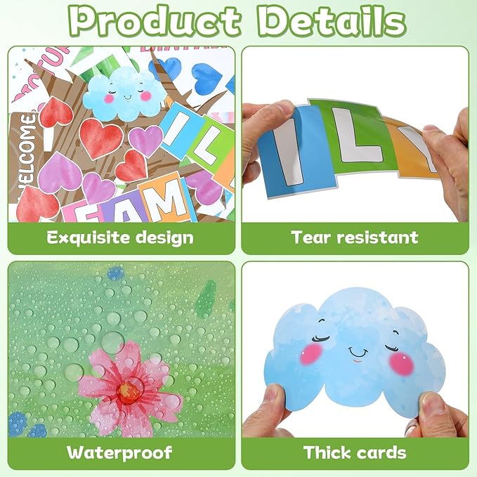 Back to School Bulletin Board Our Class Family is Picture Perfect Bulletin Board Set Colorful Picture Frame Classroom Decor Composition Tree DIY Photo Crafts Cutouts for School Office Teacher Supplies
