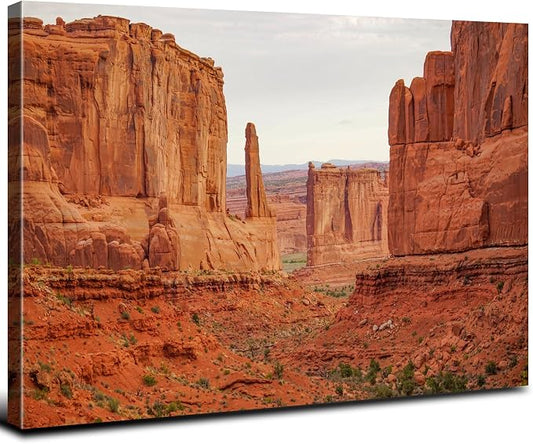 Vintage Rock Mountain Landscape Wall Art Western Pictures Wall Decor Nature National Park Photograph Canvas Prints Grand Canyon Posters Modern Artwork for Living Room Bedroom Home Decoration 24x36"