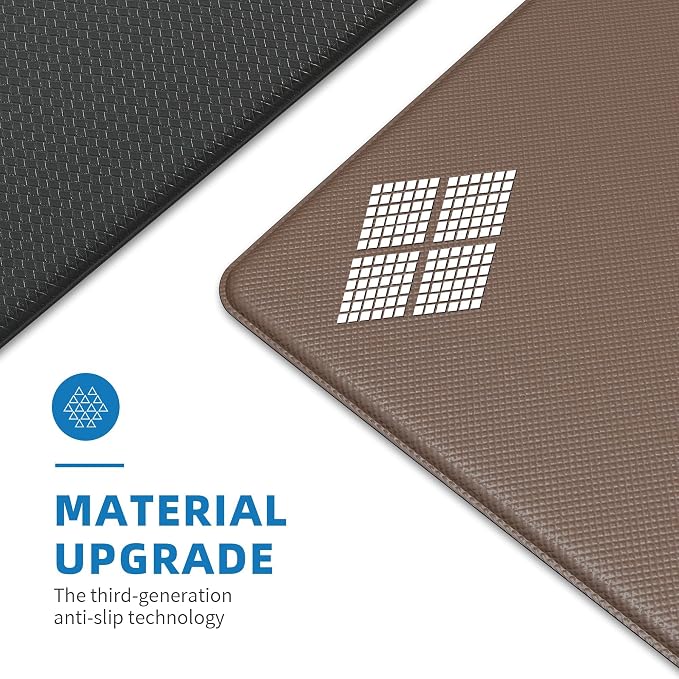 Kitchen Mats for Floor, [2PCS] Anti-Fatigue Kitchen Rugs, Black | Cushioned Comfort,Non-Slip Backing,Waterproof Surface,Soft Underfoot,Easy Clean,Kitchen Sink,Laundry Room,Standing Desk