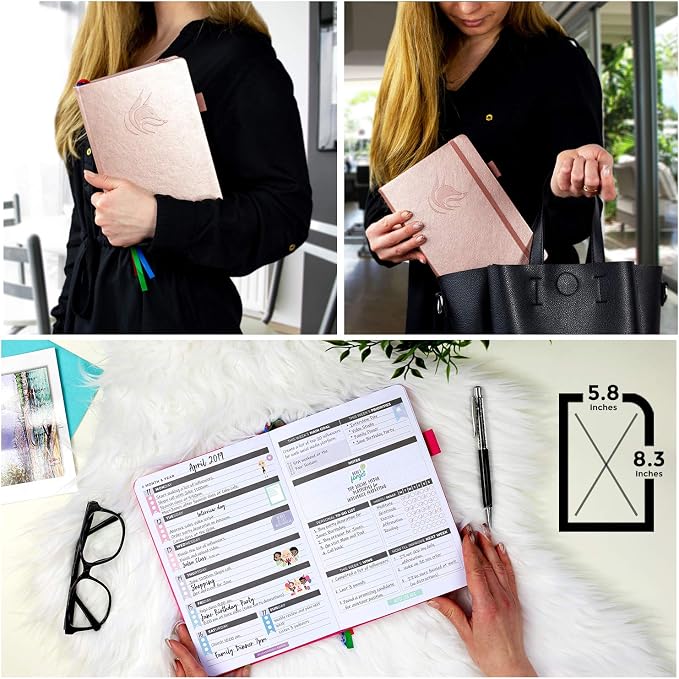Clever Fox Planner – Undated Weekly & Monthly Planner for Productivity, Time Management & Goals – Organizer Journal – A5 (Hot Pink)