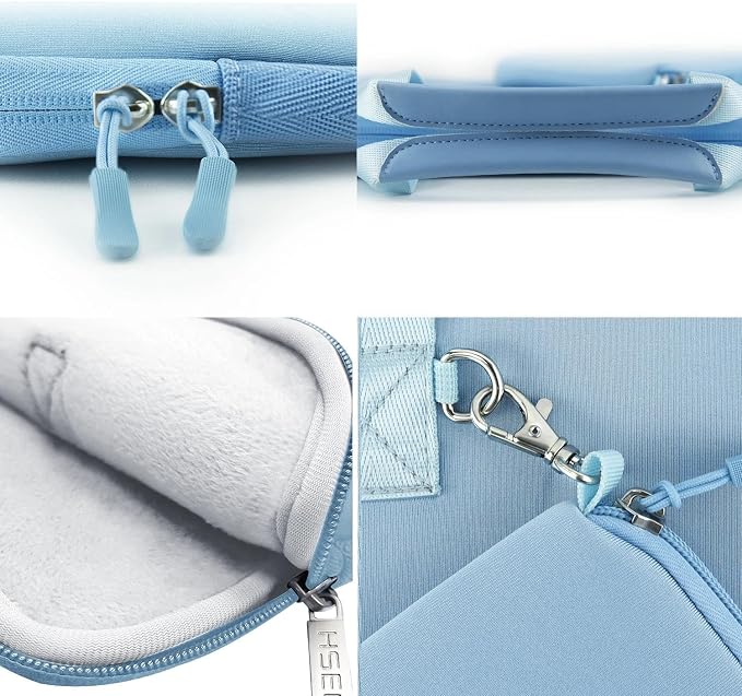 Hseok Laptop Sleeve 15.6-16 inch Case with Small Pouch, Neoprene Computer Bag Compatible with MacBook Neo/Pro 16" M5/M4/M3/M2/M1, MacBook Air 15 M5, XPS 16 and Most 15.6-16 inch Notebooks, S02B01