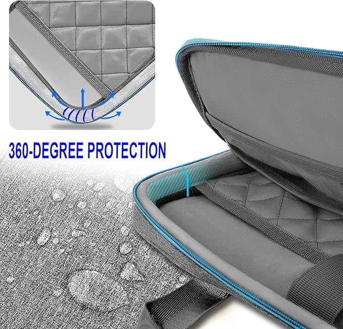 ZINZ Slim Expandable Laptop Case 15.6 Inch Sleeve Upgraded Protective Durable Recycled Carrying Case Compatible with MacBook 15" & 16" and Most 15" 15.6" 16" Notebook,DG01BL01