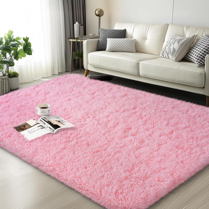 Mugorn Small Soft Shag Rugs for Bedroom, 3x5 Fluffy Area Rugs for Living Room