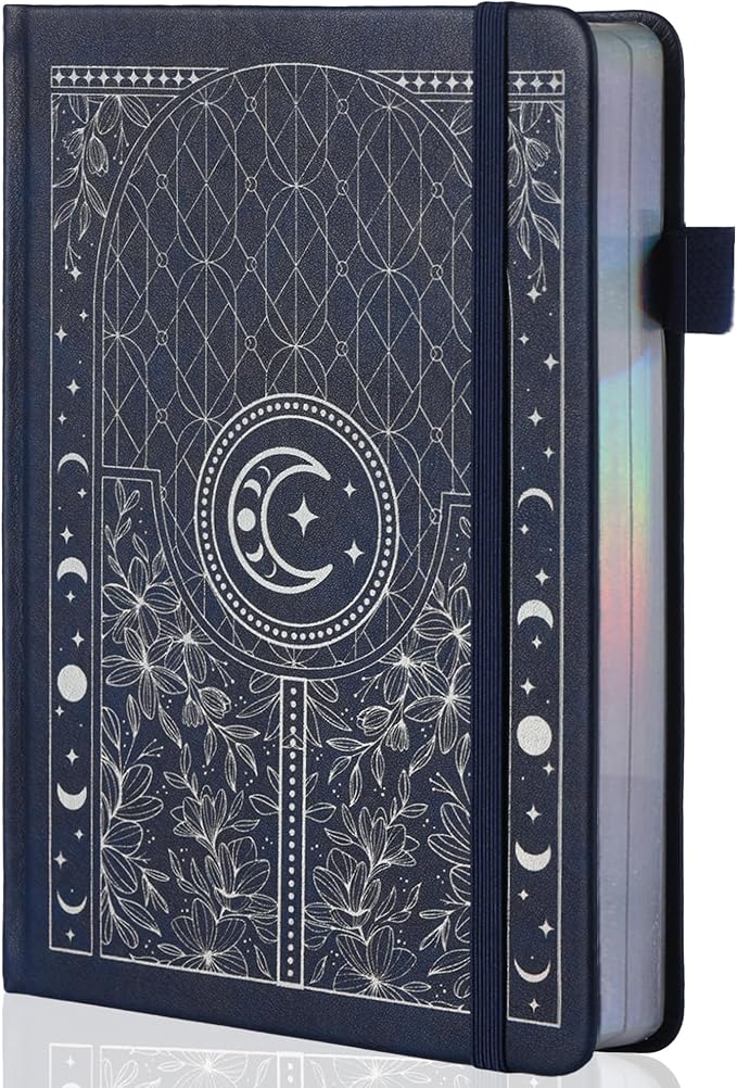 TIEFOSSI Dotted Journal Notebook, 160gsm 256 Numbered Thick Paper, A5 Hardcover Dotted Grid Diary for Women Men Work Writing, Journaling, Drawing, 5.8 x 8.3 in