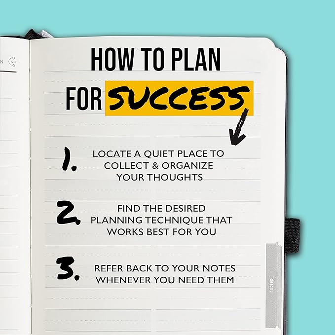 Get Stuff Done Productivity Planner, Daily, Weekly & Monthly Undated Agenda Planners for Full Focus and Goal Setting, Personal Organizers for Men & Women, 8.3" x 5.5"
