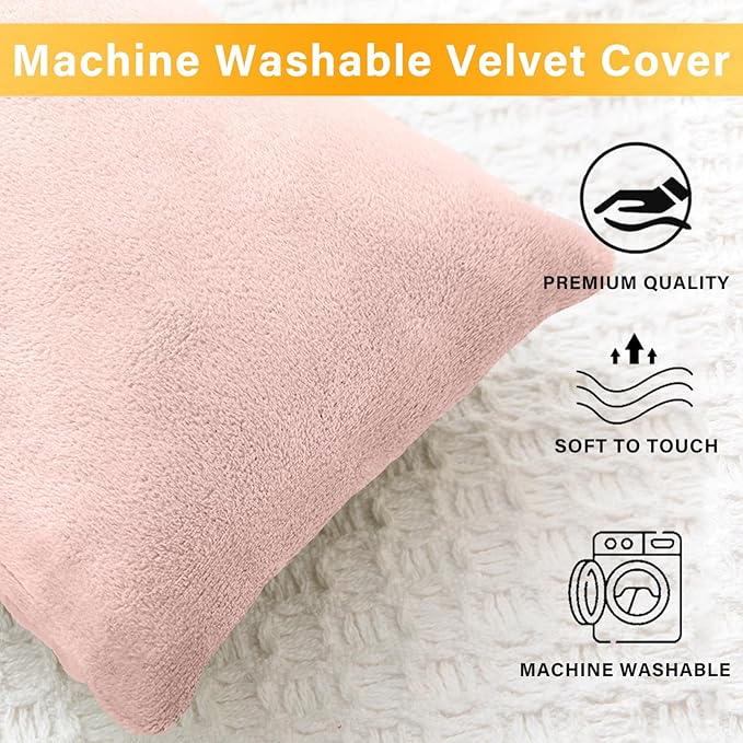 1 MIDDLE ONE 2 Pack Small Pillow, Memory Foam Mini Pillow 11 X 7 Inches for Travel, Sleeping, Nap and Neck, Knee, Lumbar Support, Tiny Cushion for Pet, Dogs (Light Pink)