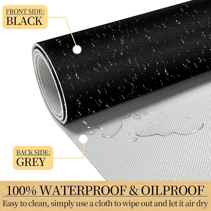 Desk Pad Mat Set,3-in-1Large Mouse Pads with Wrist Rest and Keyboard Pad, Desk Mats for Keyboards and Mouses, Ergonomic Keyboard and Mouse Mat Set for Office Home(Black Grey,31.5" x 15.7")