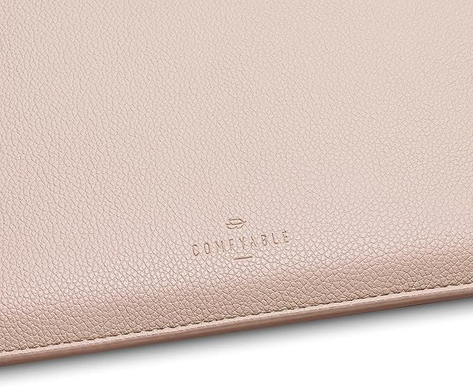 Comfyable Laptop Sleeve 15 Inch Precisely Compatible with MacBook Air 15" M5 M4 M3 M2 2026, Faux Leather Cover Case, Sand