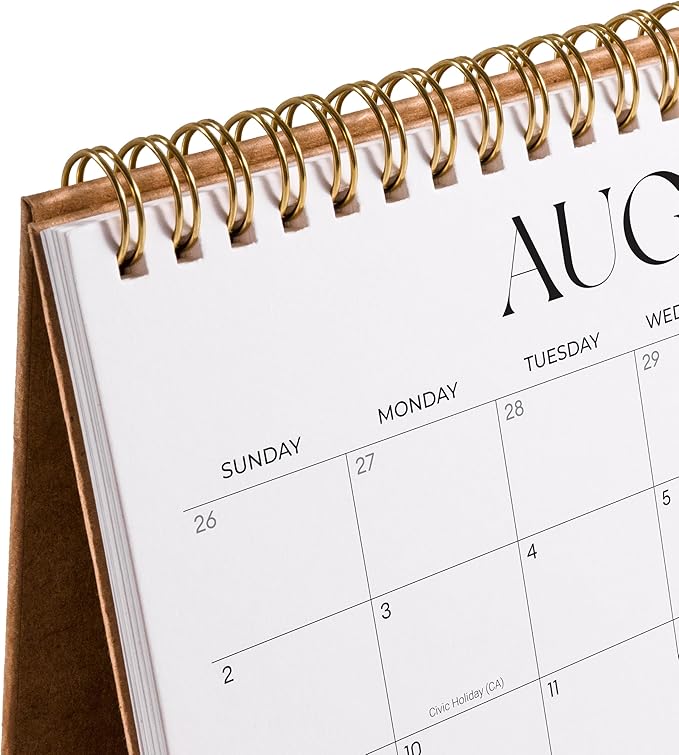 Small Desk Calendar 2026-2027, Jokotha Standing Flip Calendar, July 2026 to December 2027, 18 Month Desktop Calendar with Stickers & Minimalist Design, 8"x6"