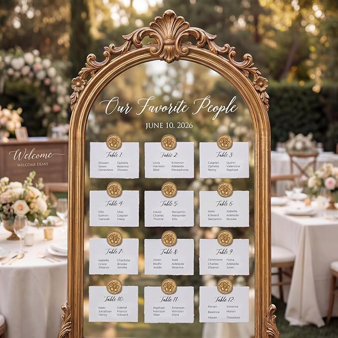 UNIQOOO Wax Seal Stickers - 3D Vintage Floral Wedding Invitation Envelope Botanical Seal Stickers, 50 Pcs Self- Adhesive Antique Gold Flower Stickers, Perfect for Invitation, Gift Wrapping, Party