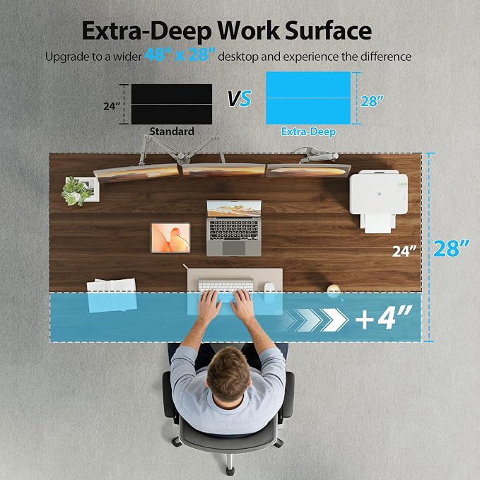 Agilestic Electric Standing Desk, 63 x 28 Inches Height Adjustable Desk, Sit Stand up for Work Office Home, Ergonomic Rising Computer Table with Memory Preset, Dark Walnut