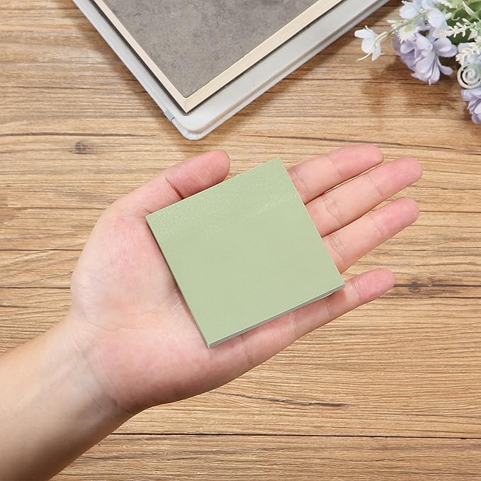 Mr. Pen- Sticky Notes, 3”x3”, 12 Pads, 600 Sheets, Shades of Green Sticky Notes 3x3, Stocky Notes for Bible Journaling