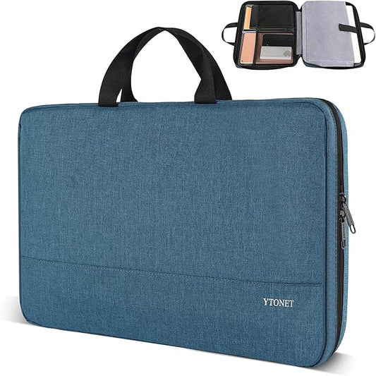 Ytonet 13 13.3 Inch Laptop Sleeve Case, Water Resistant TSA Laptop Bag Computer Carrying Case with Handle, Compatible with MacBook HP Dell Lenovo Acer Notebooks, Gifts for Women Men, Deep Teal