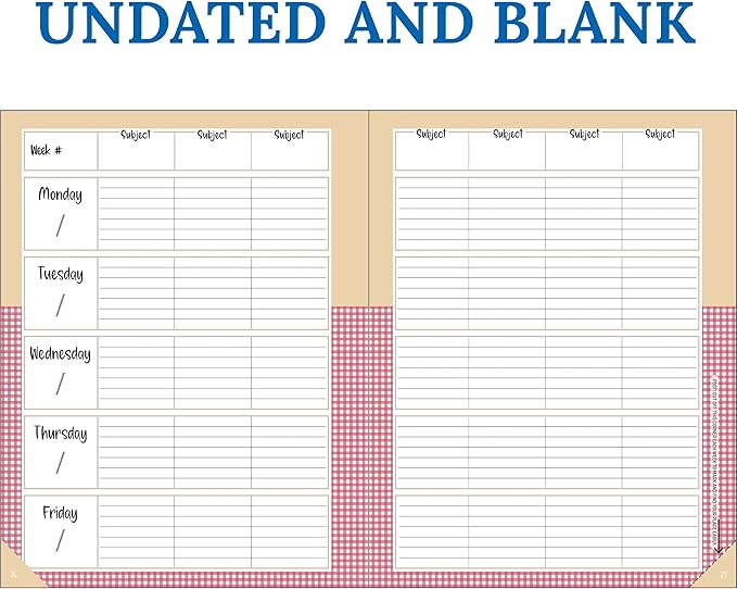 Carson Dellosa Education Teachers Plant Seeds That Grow Together 128-Page Teacher Planner, Undated 8"x11" Lesson Plan Farmers Market Themed Book With Stickers, Class Schedule, Weekly Calendar, Classroom Must Haves, Homeschool Essentials, School Supplies